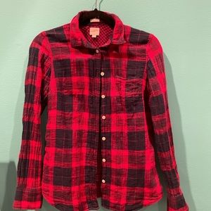 classic flannel button-down from j. crew